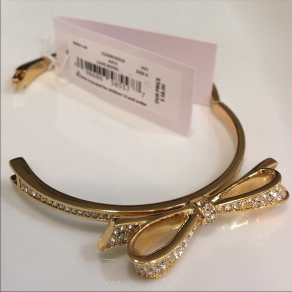 Kate Spade crystal embellished gold bangle - Picture 2 of 2